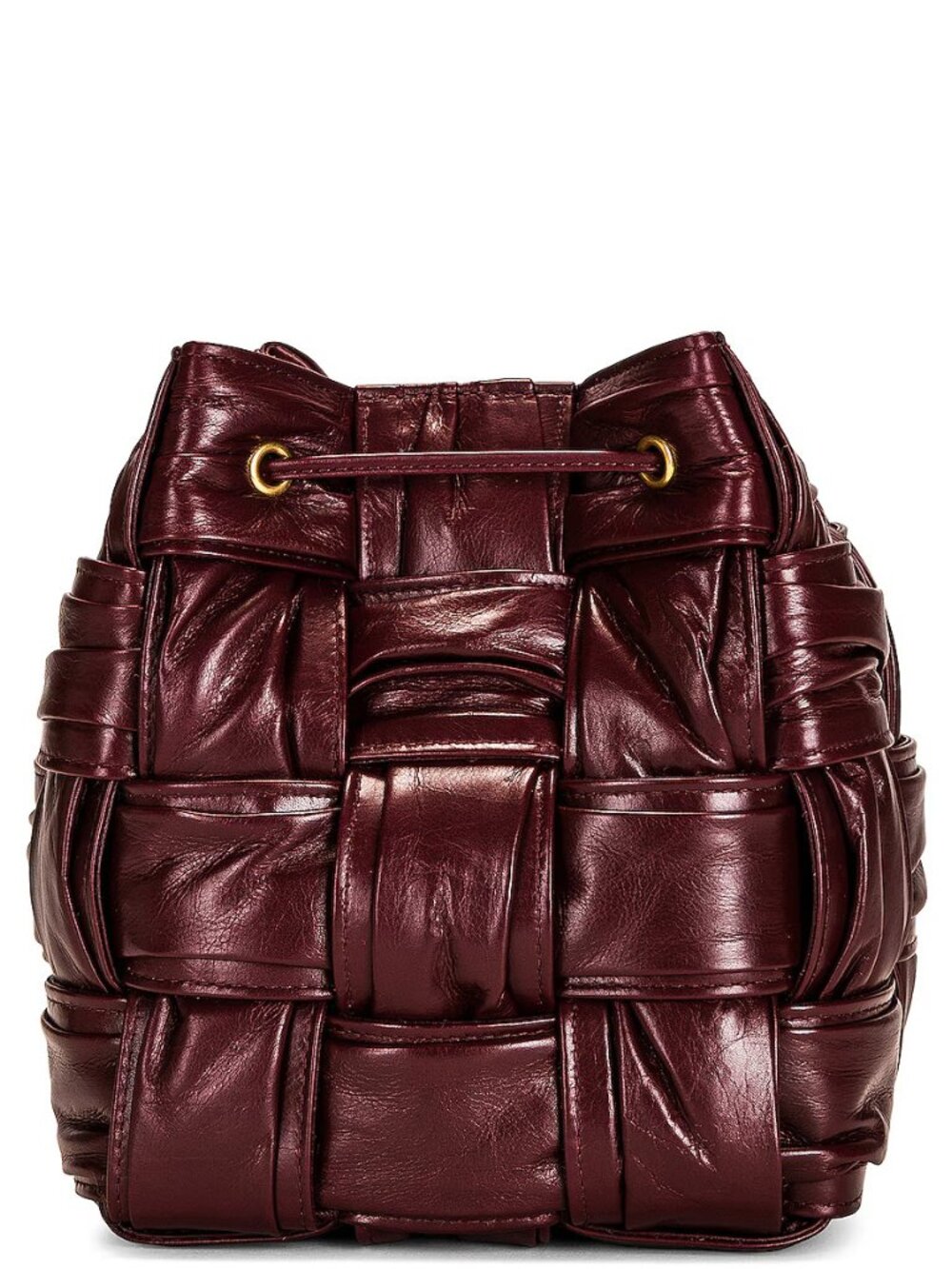 Bottega Veneta Plisse Intreccio Cassette Bucket Crossbody Bag